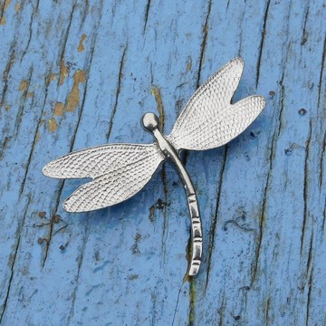蜻蜓錫鉛合金胸針，手工自然飾品
