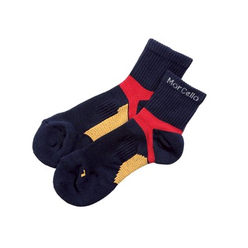 FootSpa足弓加強萊卡氣墊短襪 - M丈紅