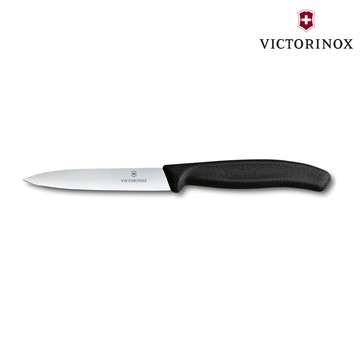 VICTORINOX 尖頭水果刀 6.7703 黑色｜瑞士維氏 削皮刀 廚房刀具 露營