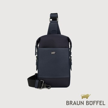 【BRAUN BUFFEL 德國小金牛】台灣總代理 尼爾-C 胸包-深藍色/BF574-22-DB