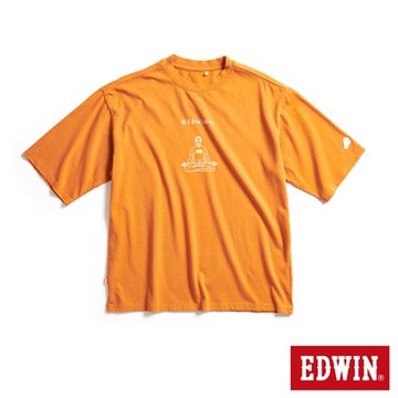 EDWIN 男裝 橘標 我EDWIN啦短袖T恤-黃褐色