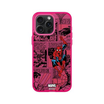 iPhone 15 Pro Max Clear 粉漾桃 - 迪士尼-漫威 Marvel - 蜘蛛人-漫畫風格
