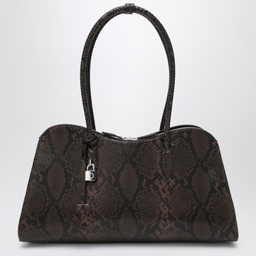 Espresso snake-effect Ryder tote bag
