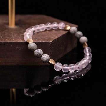 【絕世舞伶/Degas' Star】粉晶舒緩地圖石手鍊 | 天然石 水晶手鍊