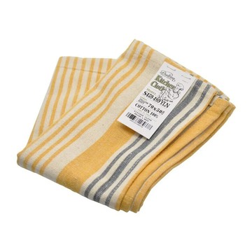 DULTON 100%印度綿 家事布 擦拭巾 70 x 50cm 黃色/海軍藍  1個