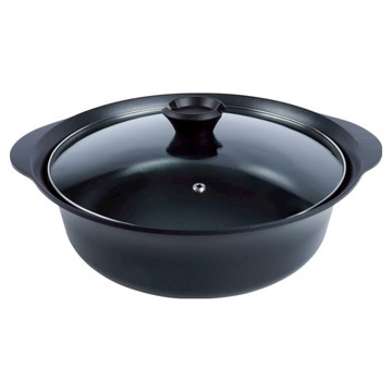 Quasi 輕量IH不沾湯鍋  黑色  1個  27cm