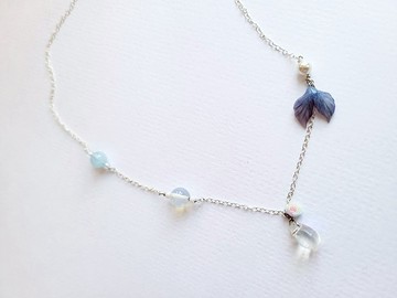 珍珠人魚淚 不對稱純銀項鍊