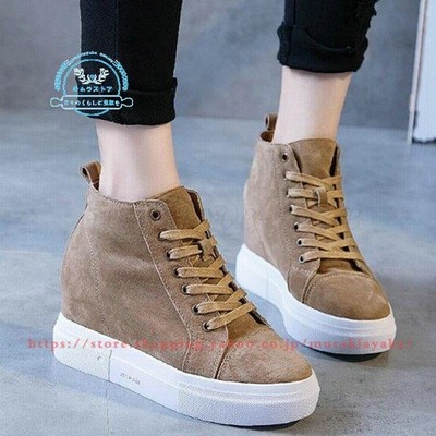 インヒールスニーカー レディース 本革 ヒールスニーカー 厚底 ハイカットスニーカー インヒール ウェッジソール スニーカー ベルト ショートブーツ 春夏 通販 Lineポイント最大get Lineショッピング