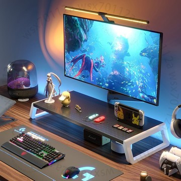 電腦臺式顯示器屏幕桌麵架支撐架加高底座辦公桌置物收納架子I89CSGT01