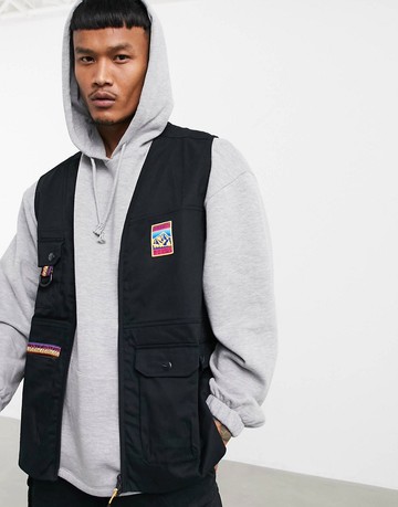 adidas Originals adiplore gilet in black ASOS LINE