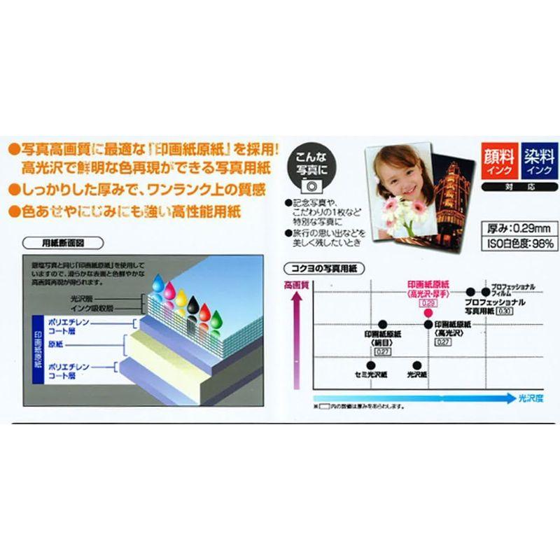 コクヨ インクジェット 印画紙原紙 高光沢 L判 120枚 KJ-D11L-120