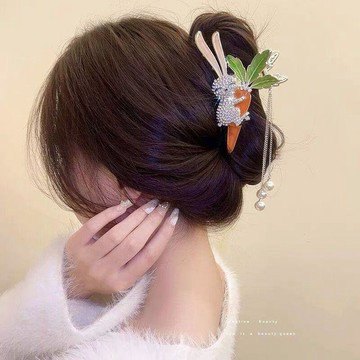 流蘇 可愛 ins 新款 抓夾 女 後腦勺 洋氣 鯊魚夾 高級感 頭飾 頭髮 夾子