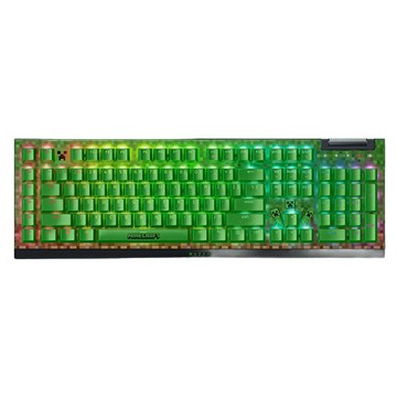 Razer 雷蛇 BlackWidow黑寡婦V4X【綠軸】蜘幻彩版有線機械式RGB鍵盤Minecraft Edition/RZ03-04704100-R3M1