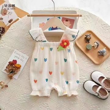 Mini baby🌷熱賣🌷夏裝女寶寶衣服超萌公主夏季純棉無袖背心薄款女嬰衣