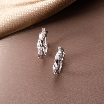 925純銀圈圈耳環女年新款潮氣質耳扣網紅小眾高級感耳飾