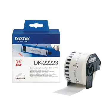 BROTHER "原廠"連續標籤帶DK-22223 ( 白底黑字  50mm )