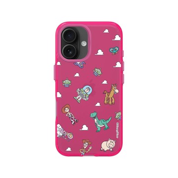 iPhone 16 Clear 粉漾桃 - 迪士尼-玩具總動員 Toy Story - 玩具總動員 - 角色集合與雲朵