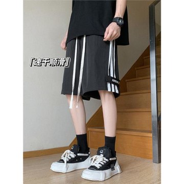 休閑短褲男款夏季寬松潮牌五分褲子薄款速干運動褲直筒中褲大褲衩