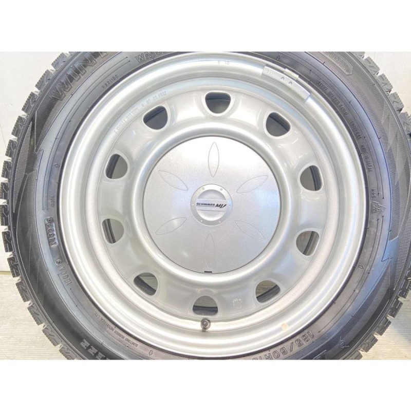 中古タイヤ スタッドレスタイヤ ホイールセット 4本セット 185/60R15 SCHWARZ 15x6.0 100/114.3-4穴 ダンロップ  ウィンターマックス WM02 | LINEブランドカタログ