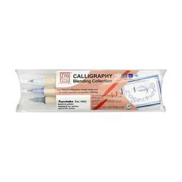 【Kuretake 吳竹】ZIG 雙頭平頭麥克筆 2mm/5mm 凜 3支入 /盒 MS-3400-3VCO(日本品牌)