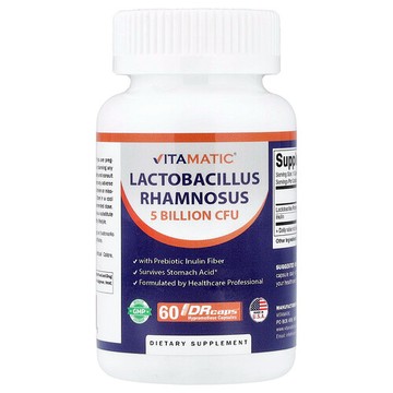 Vitamatic, 鼠李糖乳桿菌，60 粒 DRcaps® 羥丙基甲基纖維素膠囊