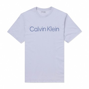 Calvin Klein CK 熱銷印刷文字圖案短袖T恤-淺灰色