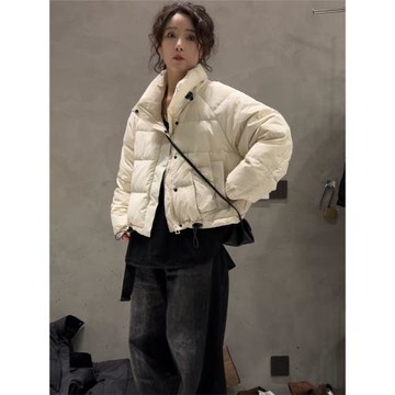 短款羽絨服女冬季2024新款時尚韓版加厚小個子面包服爆款鴨絨外套