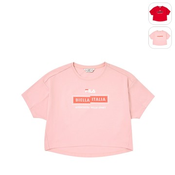 【FILA】女性 短袖 圓領T恤-杏粉 5TEY-5429-PK