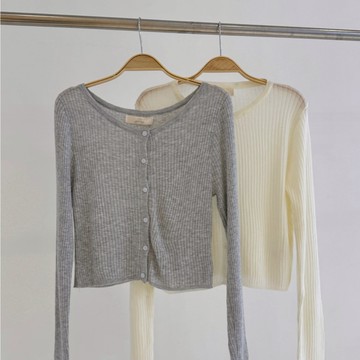 Velpro 現貨｜溫柔少女超柔軟羅紋夏季罩衫 長袖 外穿 上衣 韓系 百搭