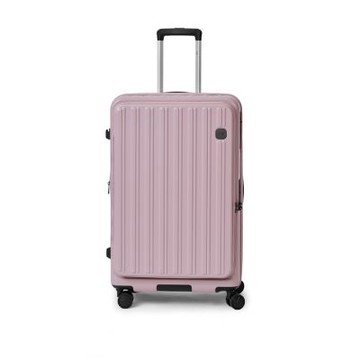 J II  26吋/前開式/PC箱體/Hinomoto靜音輪煞車功能/旅行箱/行李箱-霧粉紫-9001-26