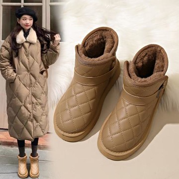 雪地靴女冬季2025新款加絨加厚棉鞋女防水防滑雪地棉東北保暖鞋子