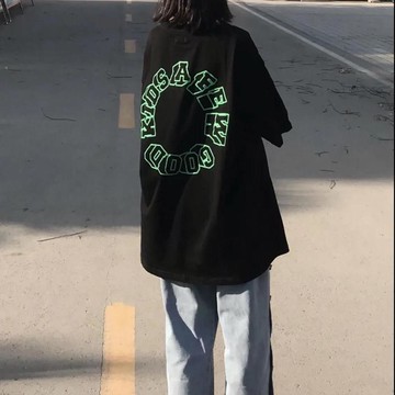 【免運】KOKA 黑色短袖T恤 女學生 韓版寬鬆 夏季 新款 女裝 百搭 體恤上衣 上衣 女裝上衣 短袖 短袖上衣 上衣