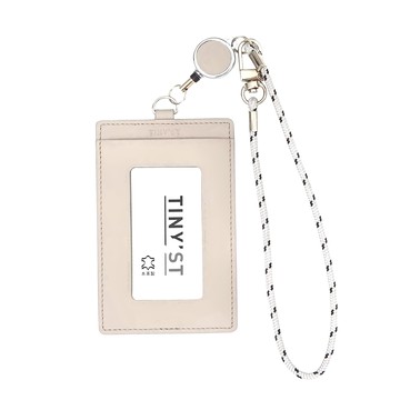 Raymay 藤井 優質極簡繩帶捲軸車票套 36g  8.5 x 5.5cm  米色