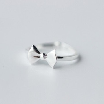 925純銀戒指開口戒-唯美氣質蝴蝶結設計情人節生日禮物女飾品73dt475【獨家進口】【米蘭精品】