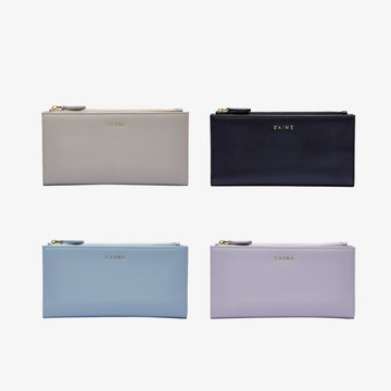 S'AIME 頭層/真皮RFID素面輕薄對折長夾 頭層/真皮長夾 對折長夾 輕薄長夾 女夾 頭層/真皮皮夾 皮夾