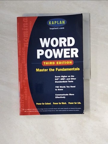 【書寶二手書T7／原文書_XOA】Kaplan Word Power_Schneider, Meg F.