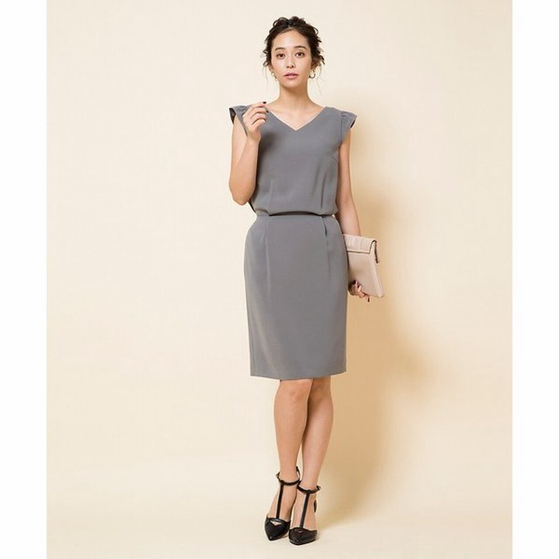 Rouge Vif La Cle ルージュ ヴィフ ラクレ フリルスリーブワンピース 通販 Lineポイント最大0 5 Get Lineショッピング