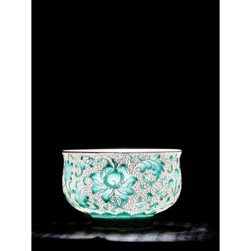 景德鎮純手工手繪陶瓷茶杯琺瑯彩主人杯單杯女品茗杯功夫茶具高端