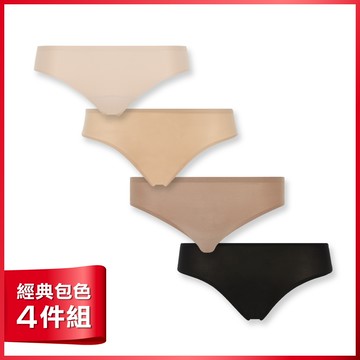 網路獨賣【Chantelle Lab】透氣涼感無痕低腰三角內褲>經典包色4件組(26430_11.WU.1N.2T)【Soft Stretch】