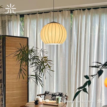 公司貨免運 日式吊燈 法式中古圓球餐廳吊燈日式復古書房茶室臥室燈主燈栗子燈 最低價 快速出貨