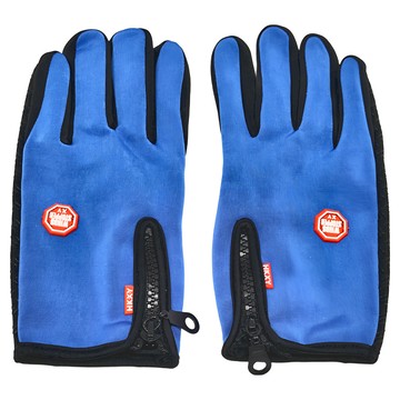 觸控手套 - 潛水面料 透氣絨  L(21~22cm)  藍色  2雙