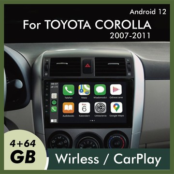 TOYOTA COROLLA 07~11年 旗艦款8核心9吋安卓機 車機 汽車安卓機 汽車影音 carplay 倒車顯影 快速出貨 Carster