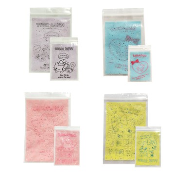 Sanrio Hello Kitty 多尺寸透明密封袋4包組 收納袋 透明袋