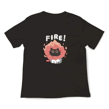 JZ TEE 黑貓變身-FIRE 印花短袖T恤