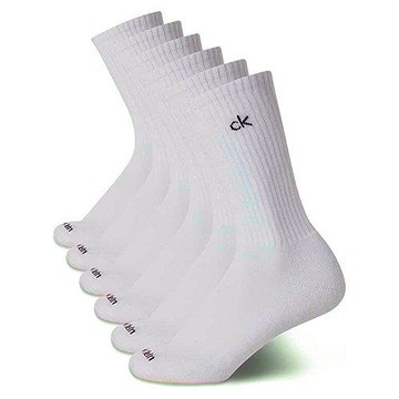 CK 2022男標誌運動白色混搭6雙中筒襪子組