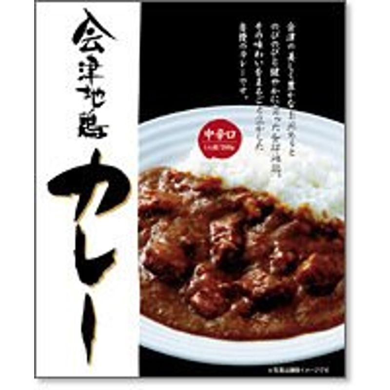 5箱セット会津地鶏カレー 中辛220g×5箱セット (箱入) 全国こだわりご当地カレー