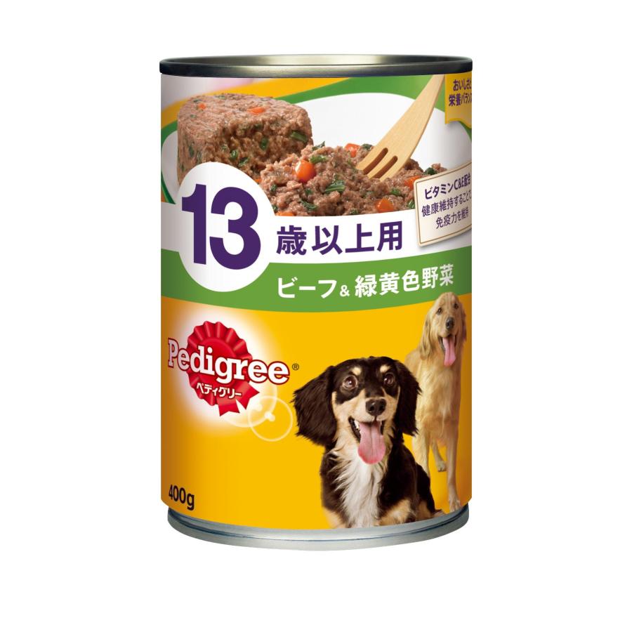 ペディグリー シニア犬 13歳以上用 ビーフ緑黄色野菜 400g×24缶入り