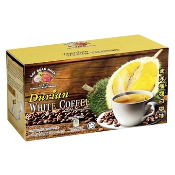 CAP BUAH NAGA 火龍果牌 南洋炭燒白咖啡 四合一 榴槤風味  40g  10包  1盒