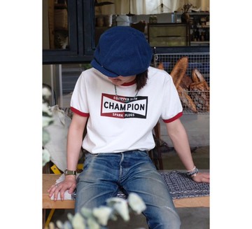 美式復古印花上衣 HOT ROAD 騎士T 純棉舒適 情侶T T-SHIRT