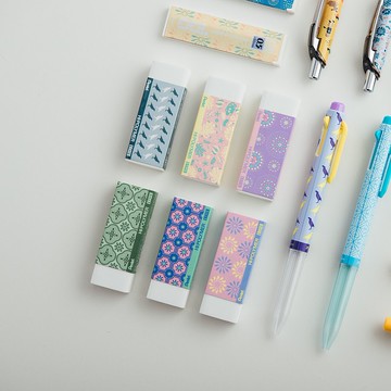 印花樂Pentel聯名/塑膠擦 橡皮擦/多色